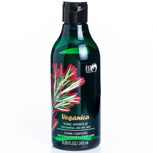 Тоник-гидролат Bio World Veganica для нормальной и сухой кожи, 245мл