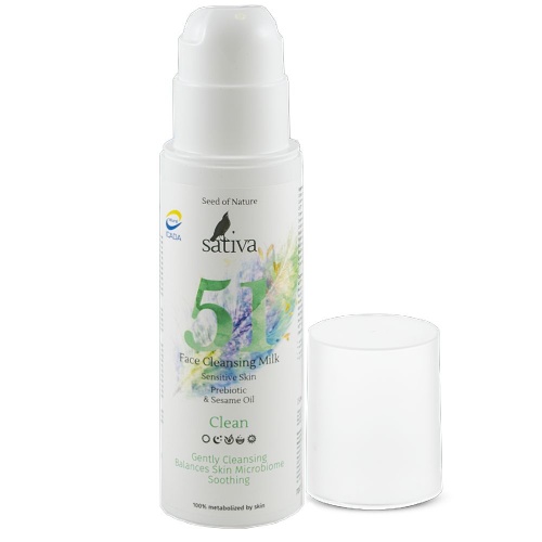 Молочко для лица очищающее Sativa №51 для чувствительной кожи, 150 мл