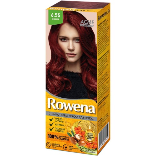 Крем-краска для волос "Rowena" тон 6.55 махагон