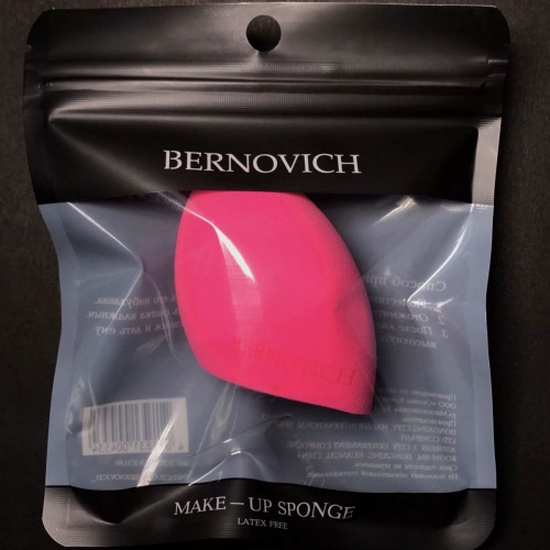 Спонж косметический BERNOVICH срезанная капля (розовый)