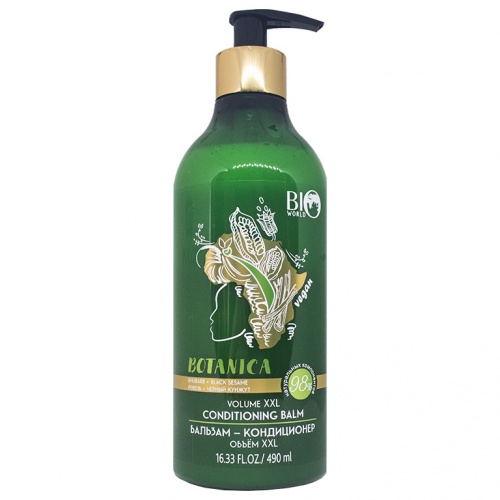 Бальзам-кондиционер Bio World Botanica Ревень, черный кунжут 490мл