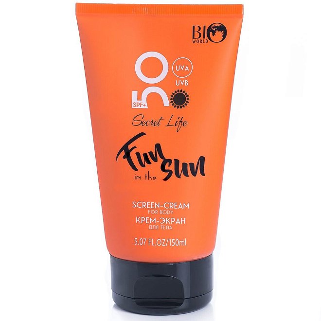 Крем-экран для тела Bio World Secret Life, SPF 50, 150мл
