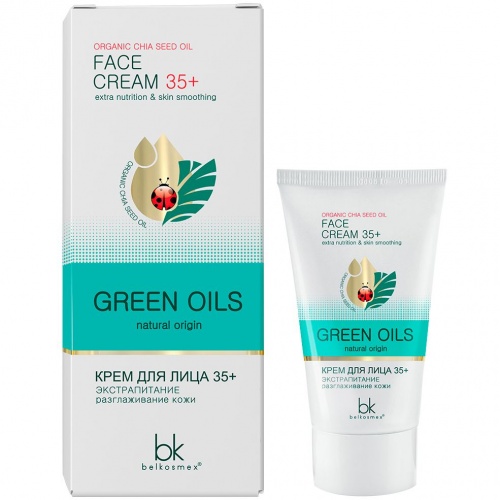 Крем для лица Belkosmex Green Oils 35+ экстрапитание разглаживание кожи 40г