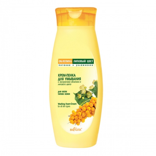 Крем-пенка для умывания Облепиха и Липовый цвет 250мл