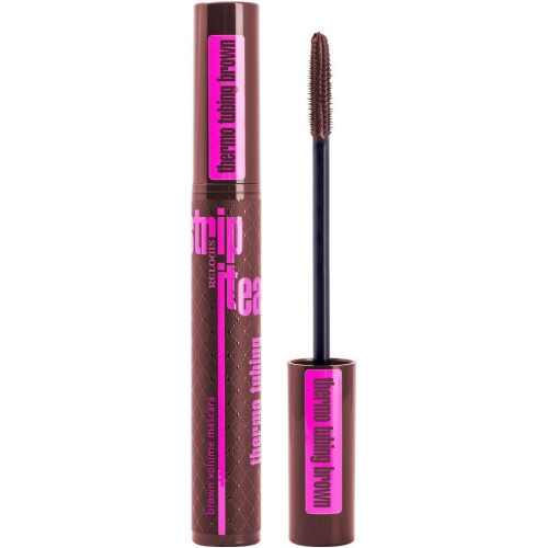 Тушь для ресниц RELOUIS "Strip it Easy Thermo Tubing" объемная Коричневая