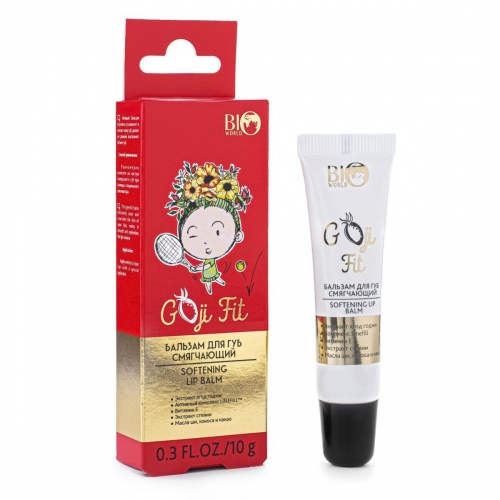 Бальзам для губ Bio World Goji Fit смягчающий 10г