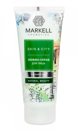 Люффа-скраб для лица MARKELL SKIN&CITY Снежный гриб 100мл