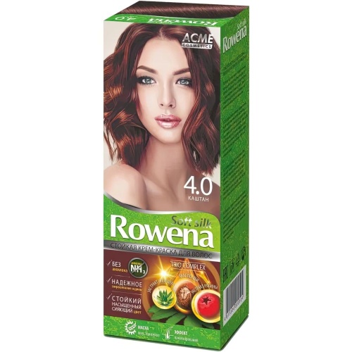 Стойкая Крем-краска для волос Rowena soft silk ACME Color тон 4.0 каштан