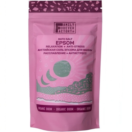 Соль Английская Эпсома для ванны Organic Boom "Расслабление + Антистресс" 300г