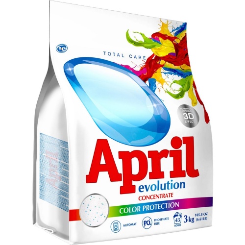 Стиральный порошок April Evolution color protection цветных и темных вещей Автомат 3кг