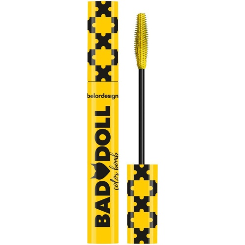 Тушь для ресниц Bad Doll Цветная объемная, желтая 9.3г