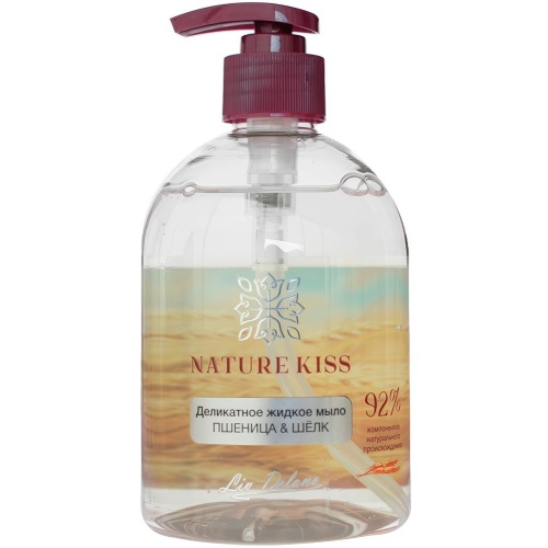Деликатное жидкое мыло Nature Kiss Пшеница & Шелк 480мл