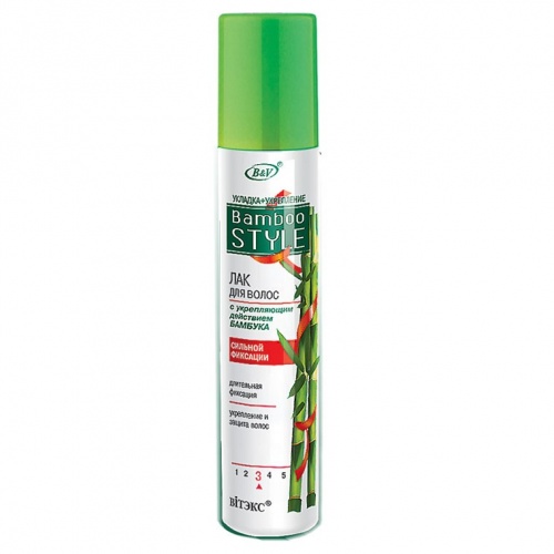 Лак супер сильная фиксация Bamboo Style (с дозатором) 215мл