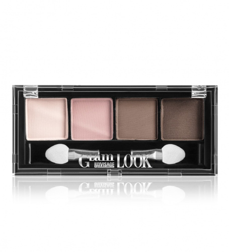 Тени для век LUXVISAGE Glam Look 4-х цветные (1 Молочный шоколад)
