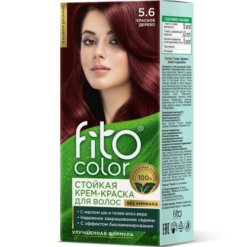 Стойкая крем-краска для волос Fito Косметик Fitocolor тон 5.6 Красное дерево 115мл