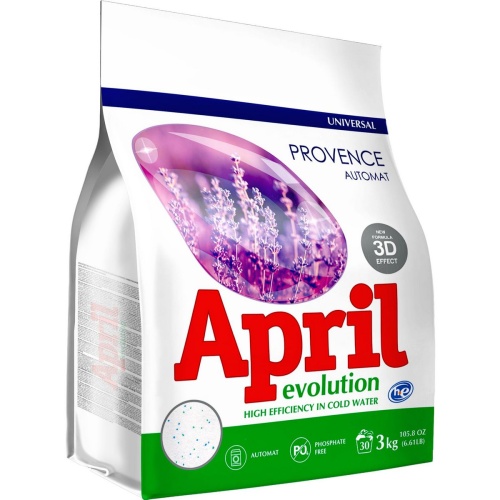 Универсальный стиральный порошок April Evolution provence Автомат 3кг