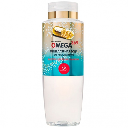 Мицеллярная вода для лица, глаз и губ OMEGA 369, 400мл