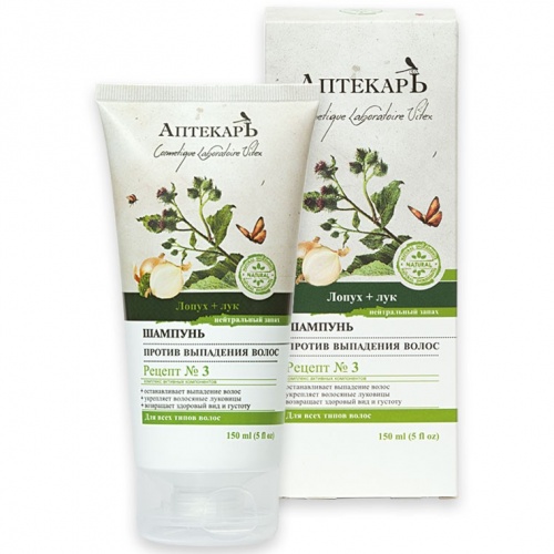Шампунь АПТЕКАРЬ против выпадения волос 150мл (без коробки)