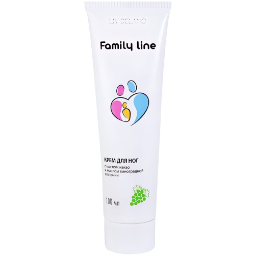 Крем для ног Liv Delano Family Line с маслом какао и маслом виноградной косточки 100мл