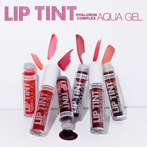 Оттеночный гель-тинт для губ LUXVISAGE LIP TINT AQUA GEL hyaluron complex