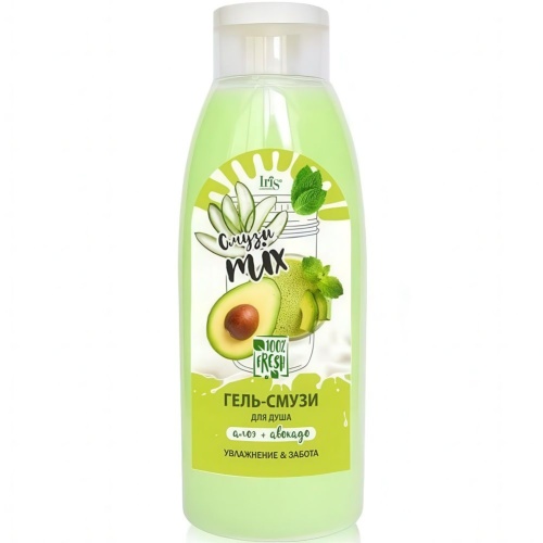 Гель-смузи для душа IRIS Смузи mix алоэ+авокадо 520мл