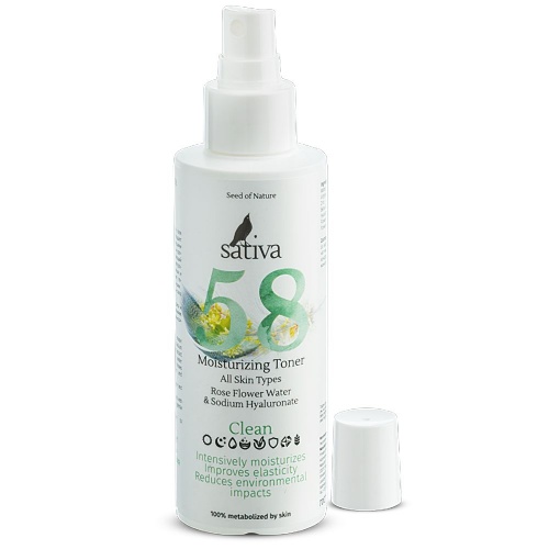 Тоник увлажняющий для всех типов кожи Sativa №58, 150 мл