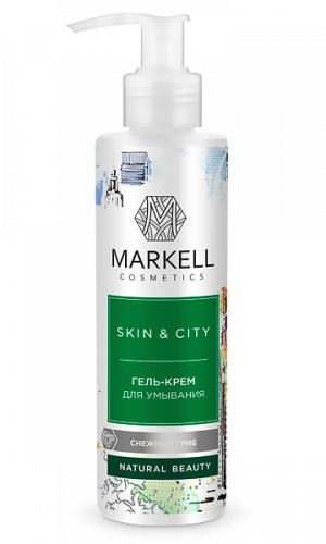 Гель-крем для умывания MARKELL SKIN&CITY снежный гриб 200 мл
