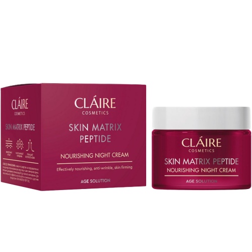 Питательный ночной Крем для лица Пептидный комплекс Claire cosmetics Skin Matrix Peptide 50мл