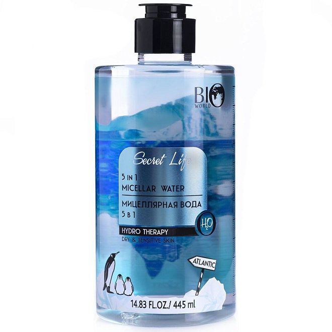 Мицеллярная вода 5в1 Bio World Secret Life, 445мл
