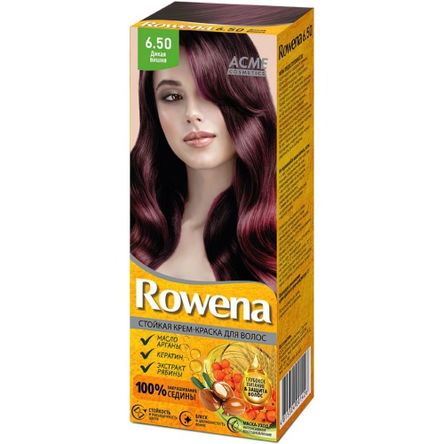 Крем-краска для волос "Rowena" тон 6.50 дикая вишня