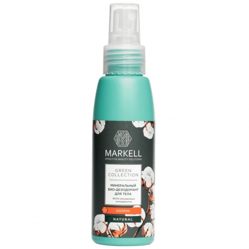 Минеральный Био-дезодорант для тела MARKELL Green Collection Хлопок 100мл