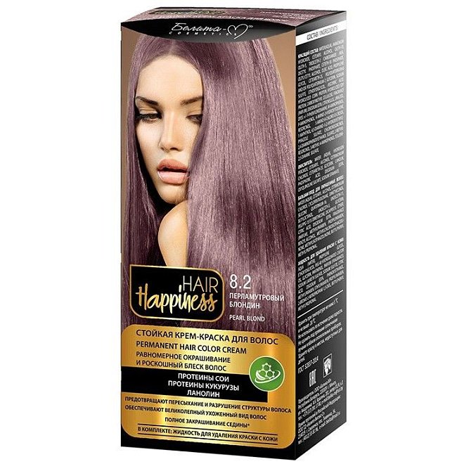 Стойкая крем-краска для волос Hair Happiness №8.82 шоколадный блондин