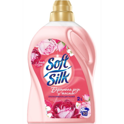 Ополаскиватель для тканей Romax SOFT SILK Бархатная роза и жасмин 2л