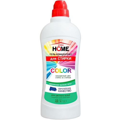 Гель-концентрат для Стирки Color (для цветного белья) VITEX HOME 1л