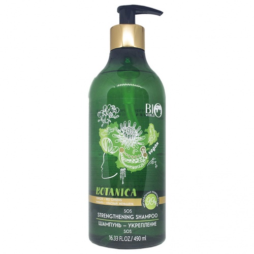 Шампунь-укрепление Bio World Botanica Имбирь, красный женьшень 490мл